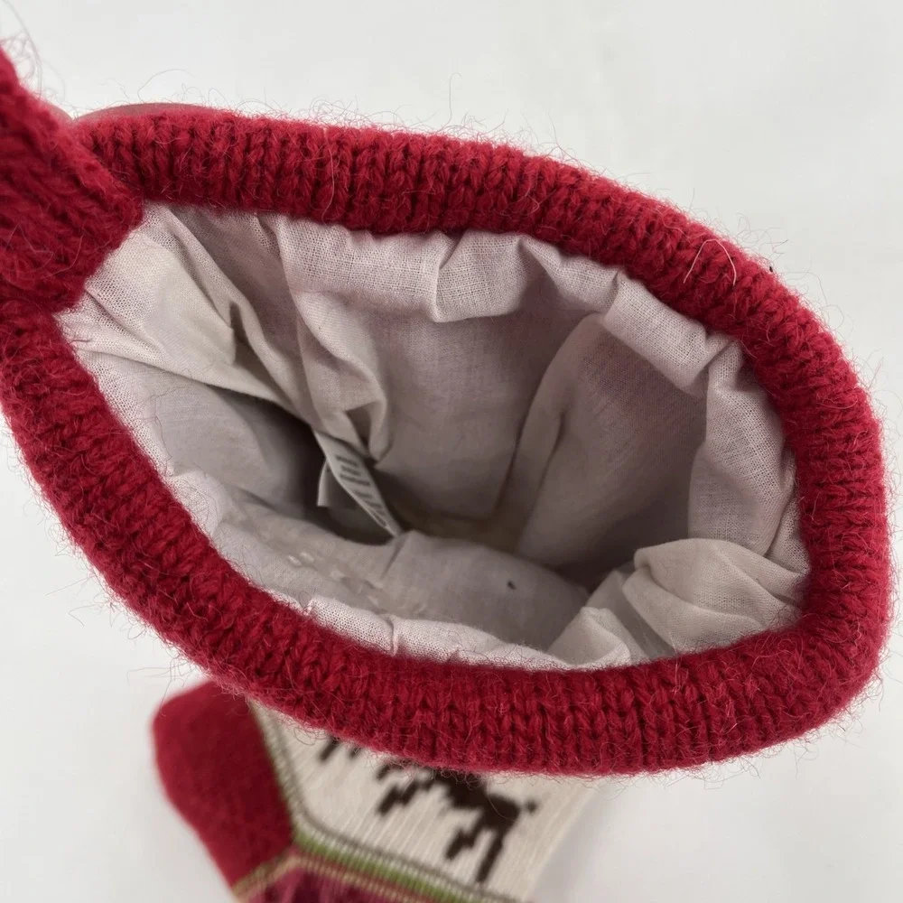 Pottery Barn kids Classic Fair Isle Stocking Knit‎ Reindeer Moose READ